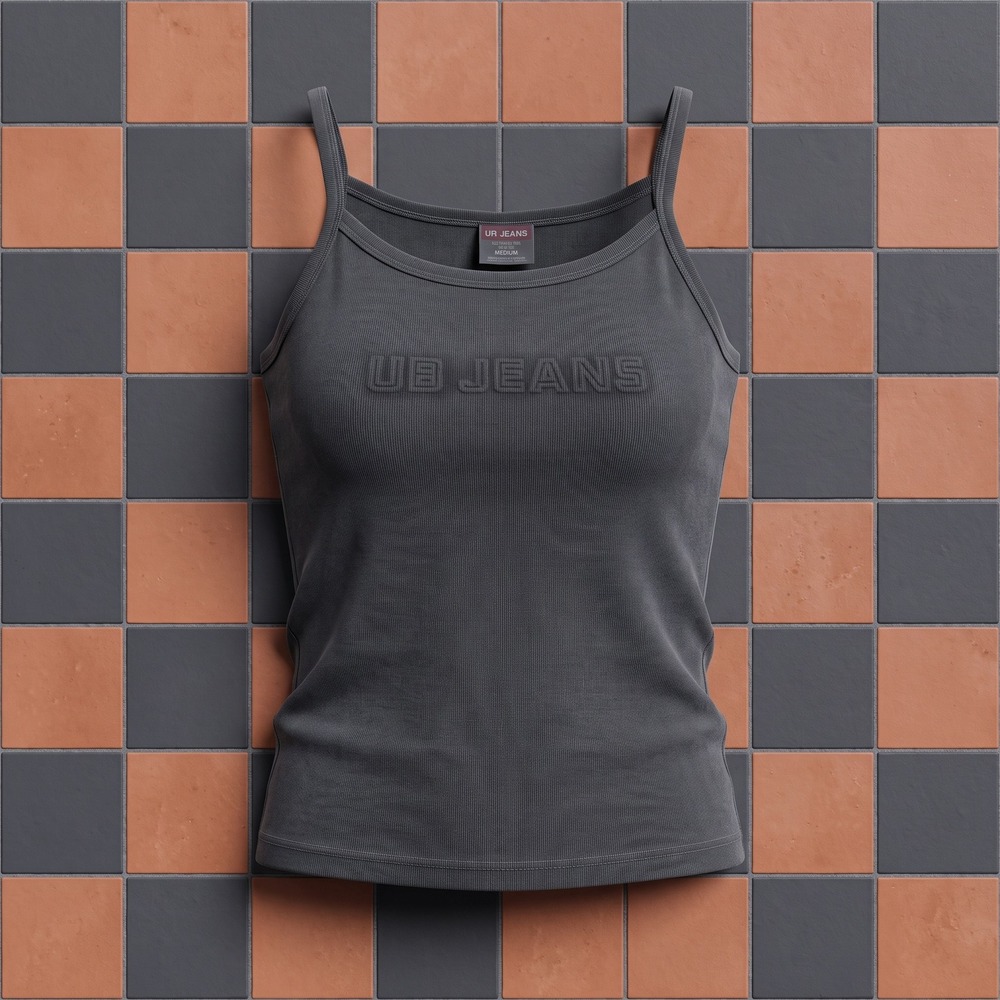 VTG 90s Unionbay UB Jeans Cami Tank Top Faded Navy Blue Cotton USA Women M NWT